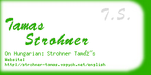 tamas strohner business card